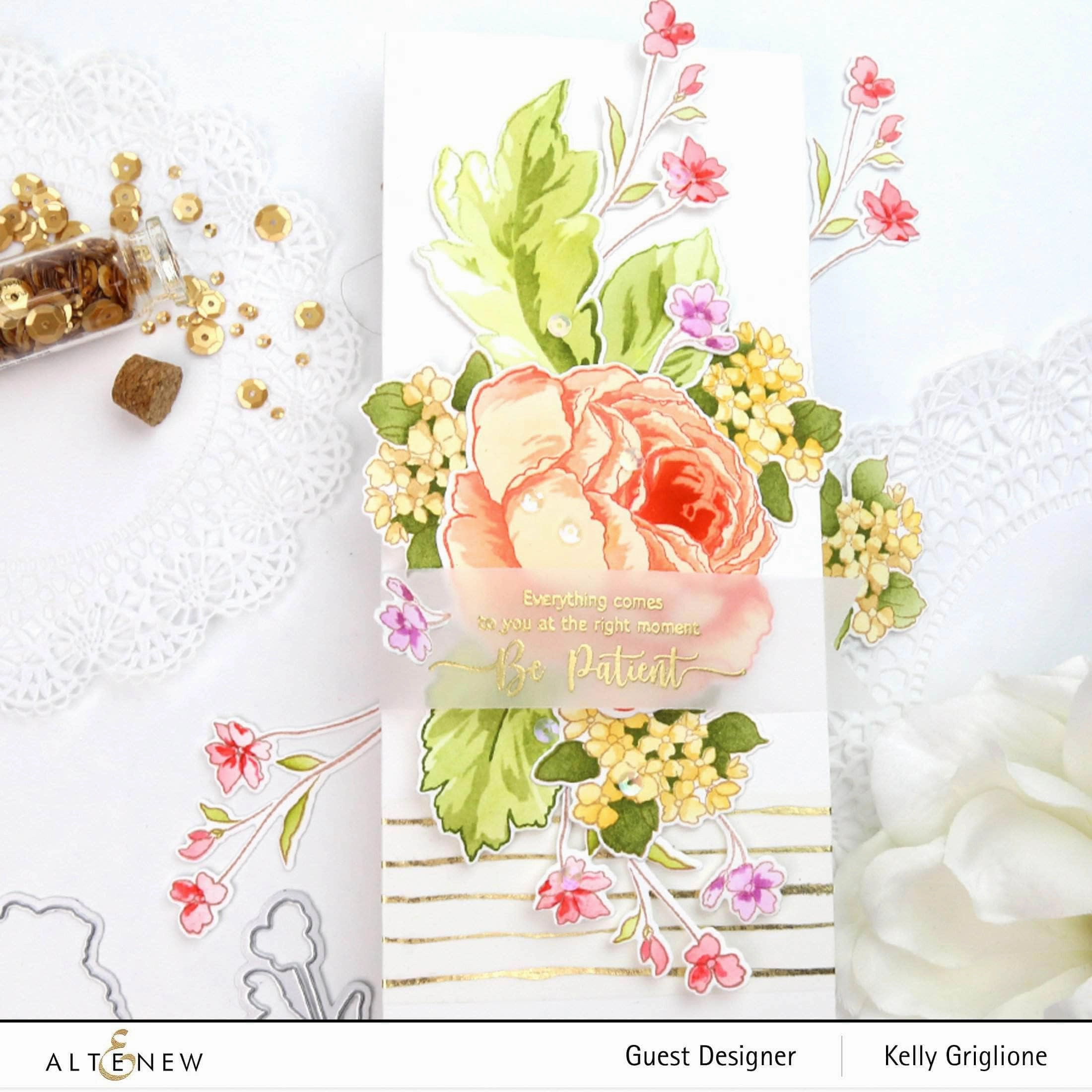 Tranquility Rose Die Set bold