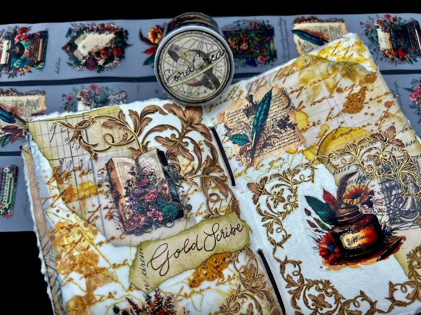 Victorian Scribe Transparent Pet Tape shockproof colorful