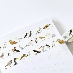 metal British Coastal Birds Washi Tape