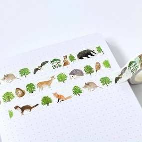 set British Woodland Animals Washi Tape