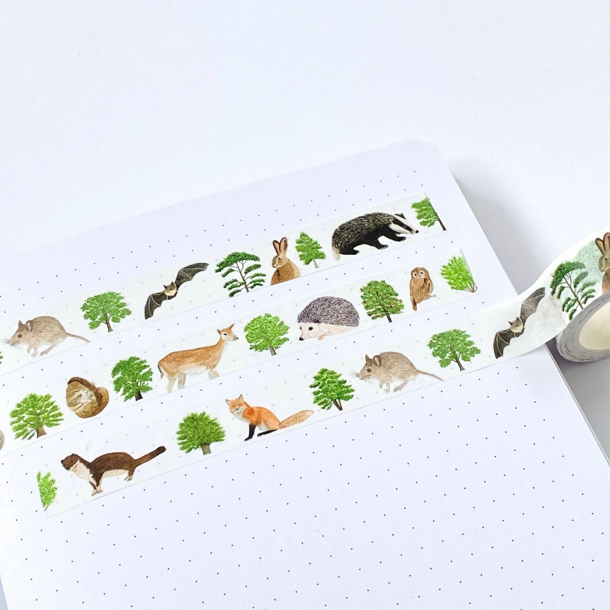 set British Woodland Animals Washi Tape