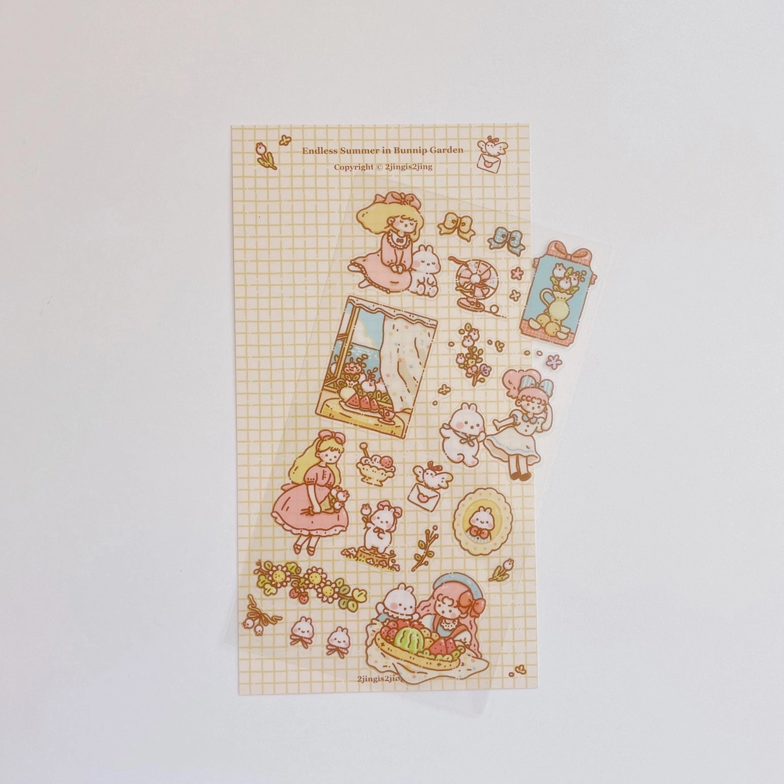 2Jingis2Jing Endless Summer In Bunnip Garden Sticker Sheet - B professional biodegradable