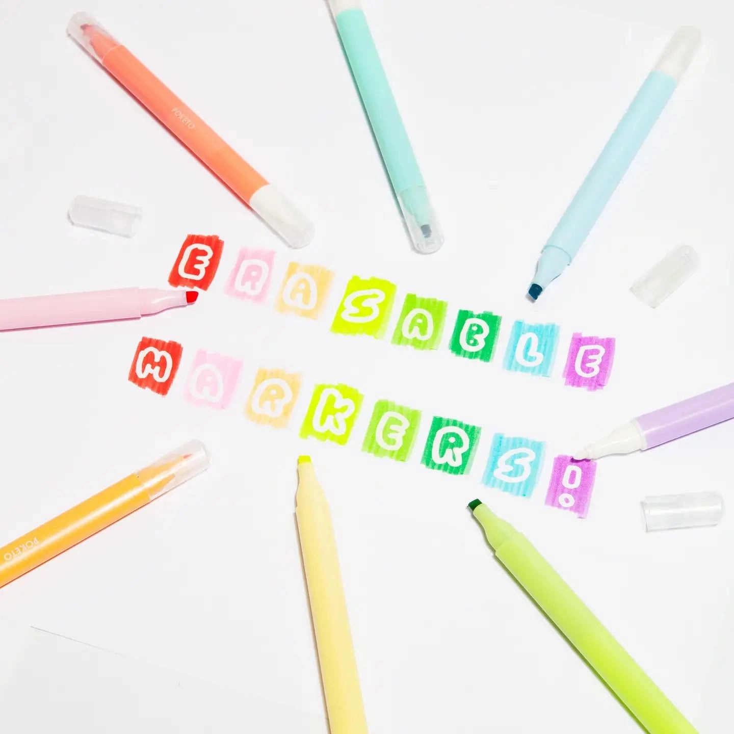 soft bright Aurora Erasable Markers (Set Of 8)