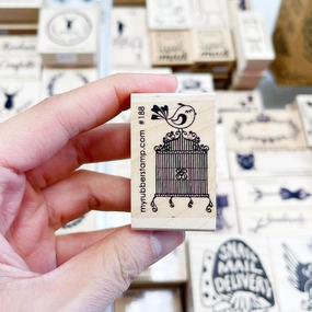 Bird And Birdcage Rubber Stamp wholesale giant