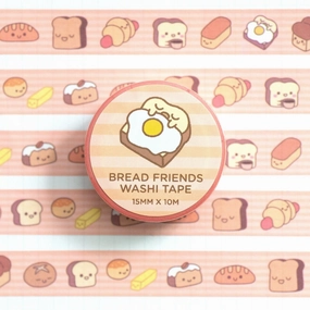 Bread Friends Washi Tape classic matte