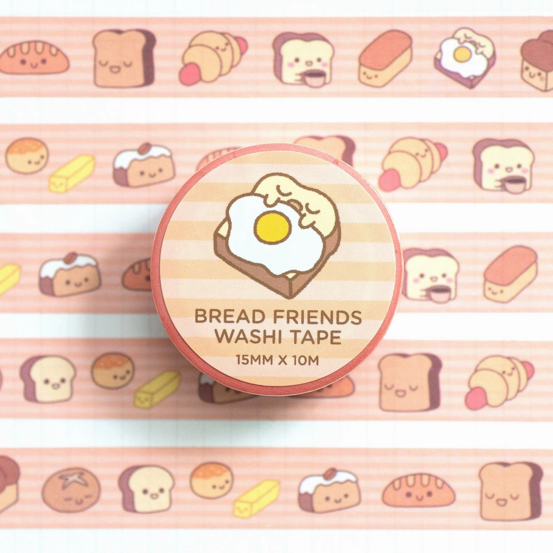 Bread Friends Washi Tape classic matte