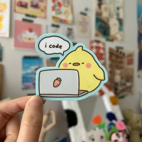 matte leather I Code Bird Vinyl Sticker - Shooley