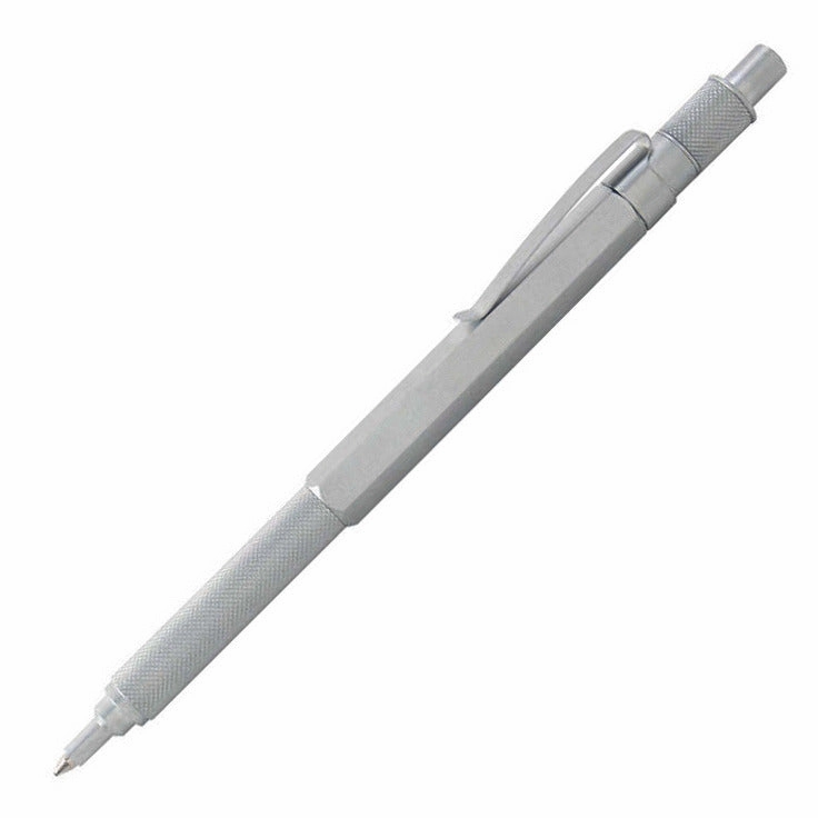 ergonomic Retro 1951 Hex-O-Matic Silver Ballpoint Pen