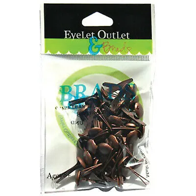 strong alloy Brushed  Copper  Brads 8Mm 40 Pieces