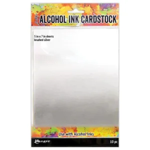 Brushed Silver - Alcohol Ink Cardstock eco colorful