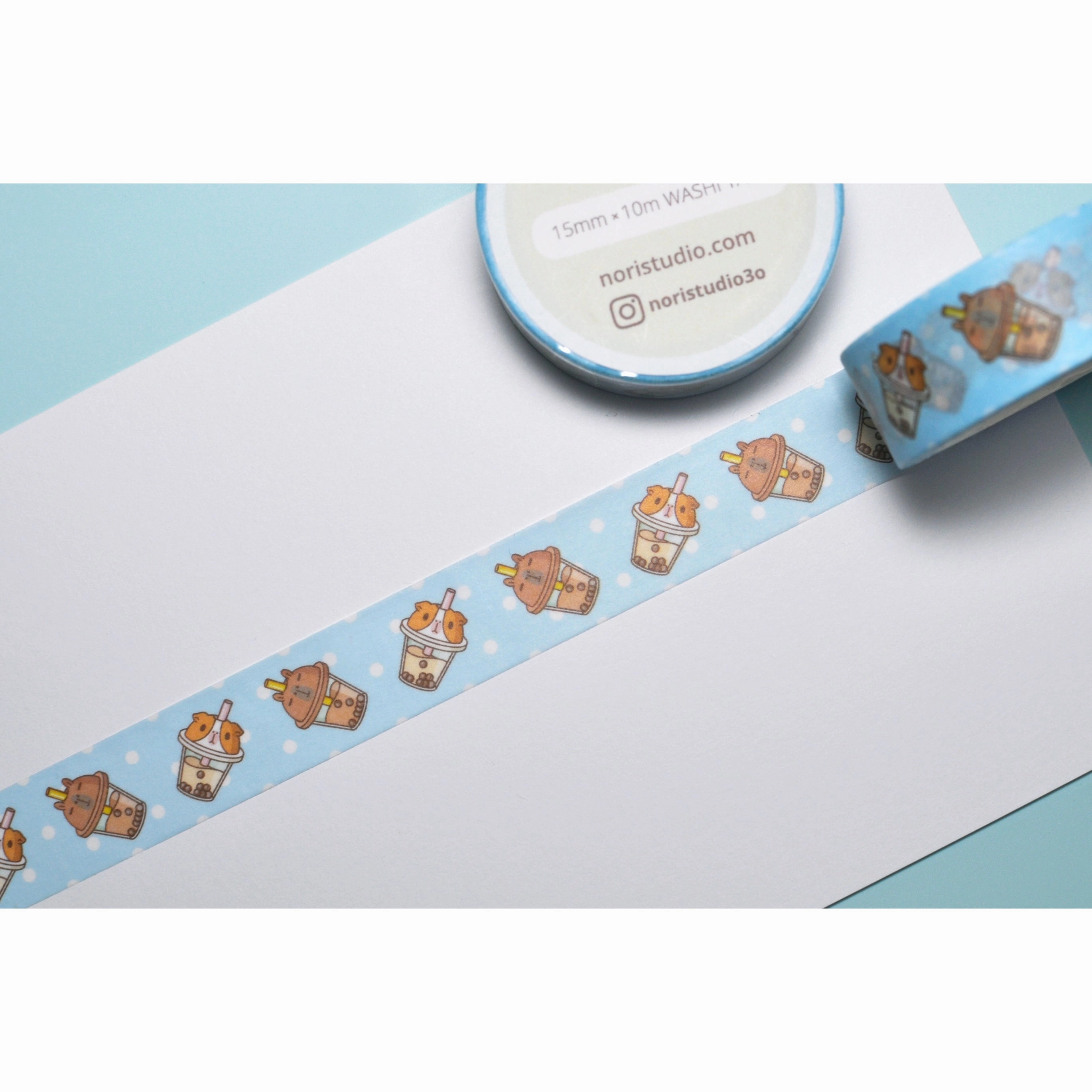 Bubu And Moonch Bubble Tea Washi Tape durable