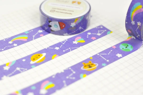 Bubu And Moonch Space Washi Tape modern
