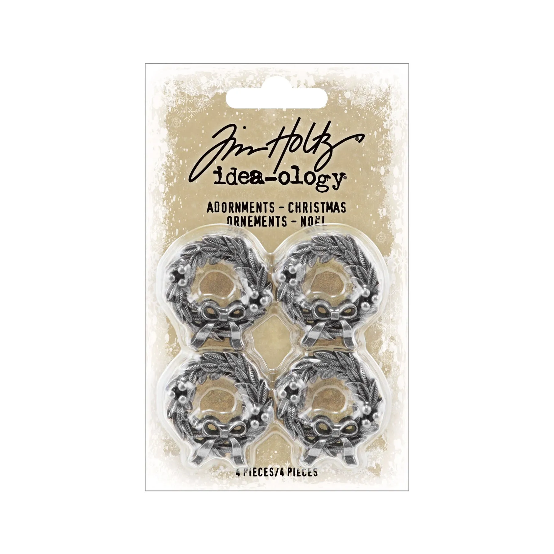 Tim Holtz Ideaology Metal Christmas Wreath square