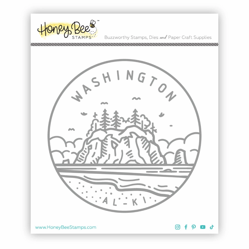 50 States Circles - 2X2 Stamp Set - Washington retractable popular