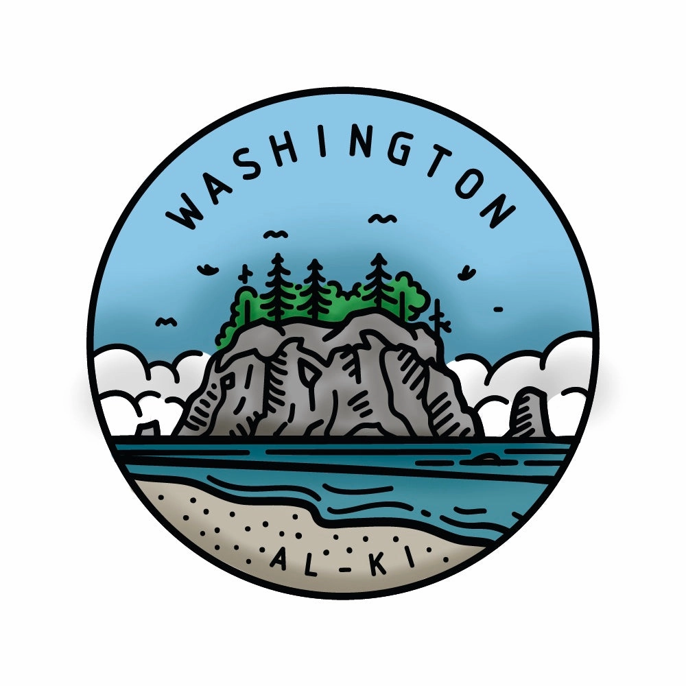 valuable 50 States Circles - 2X2 Stamp Set - Washington