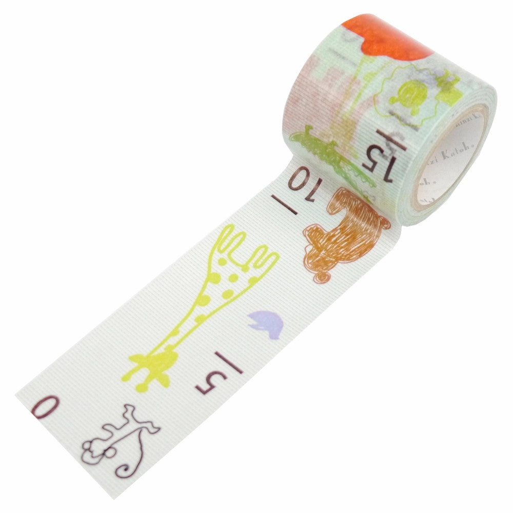 Animal Measure Washi Tape Shinzi Katoh Design durable lightweight