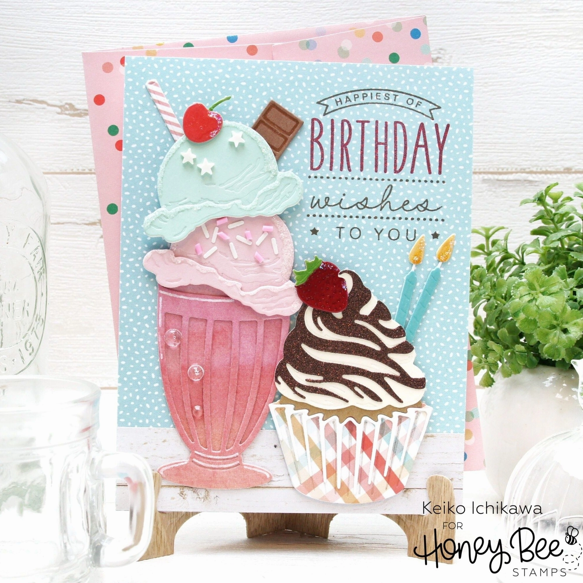 rugged ceramic Big Bold Birthday - 4X4 Stamp Set