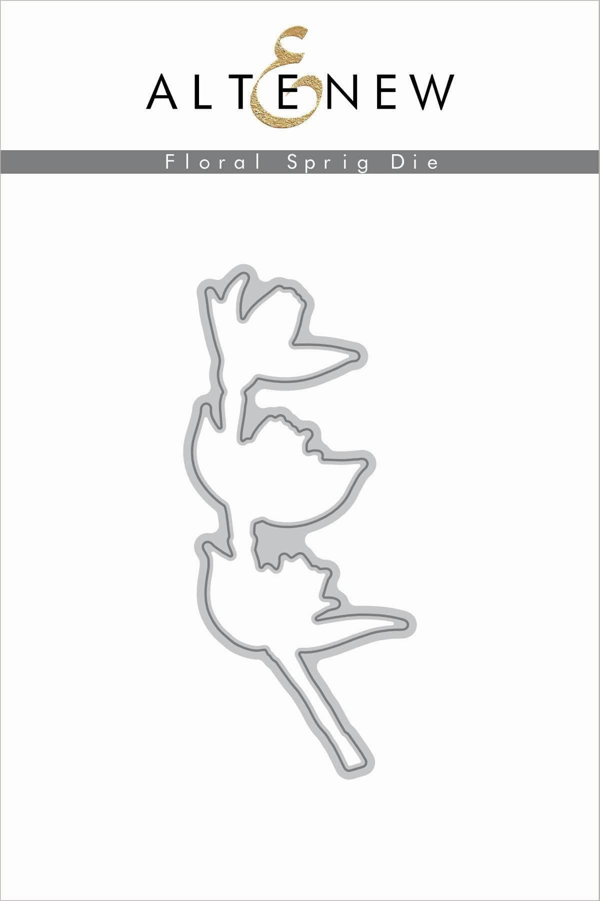 tiny glass Floral Sprig Die