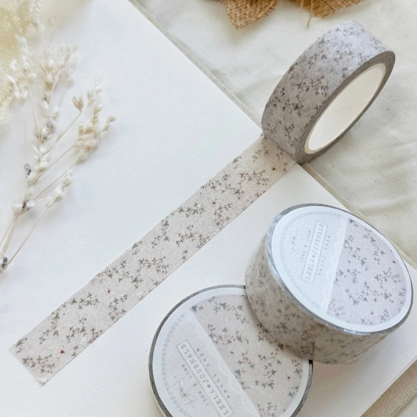 Peach Roses On Gray Washi Tape 15Mm new collectible