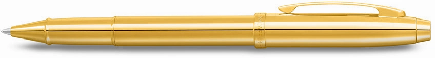 Sheaffer 100 Glossy Pvd Gold With Pvd Gold Trim Rollerball Pen handy