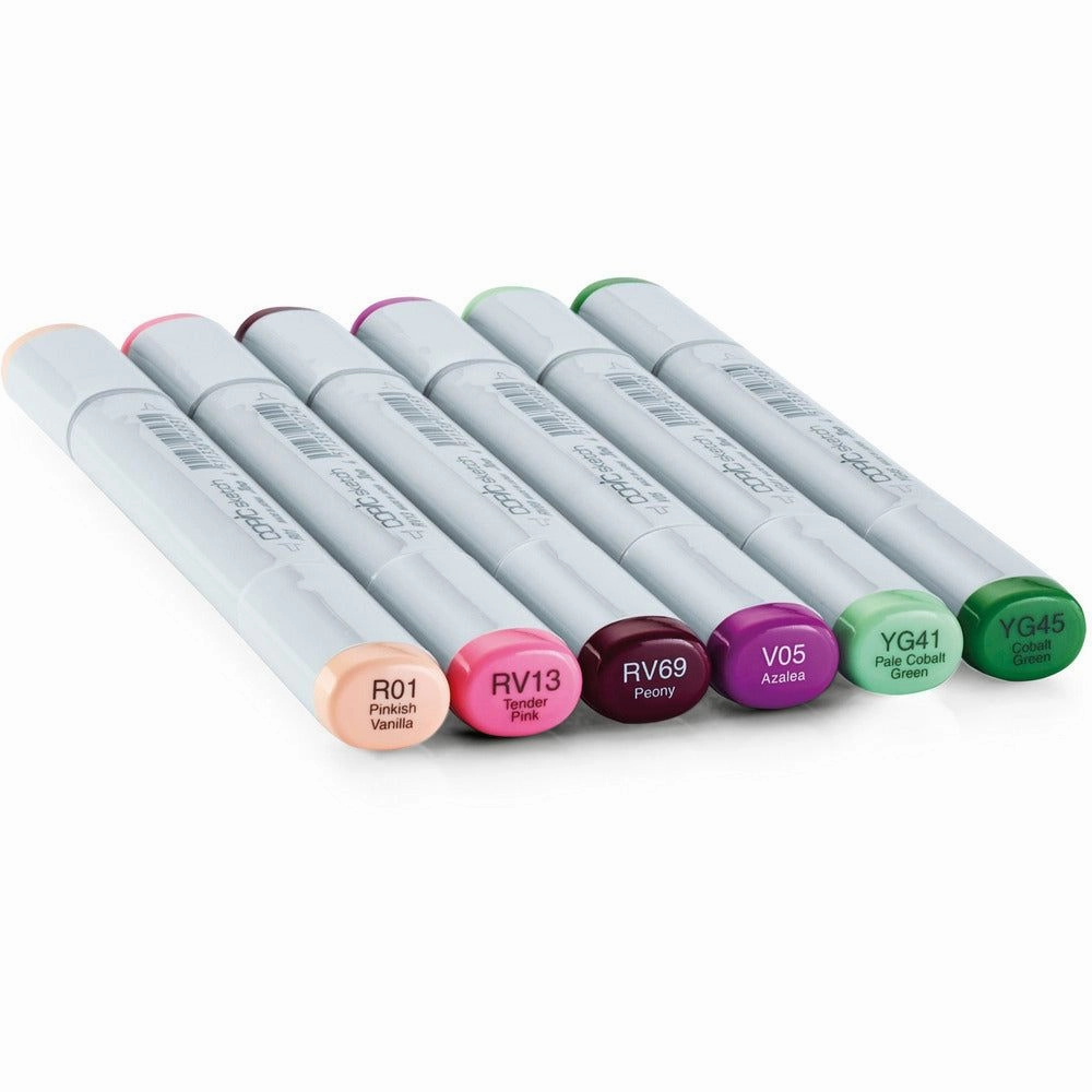 Sketch By Copic - Floral Favorites 1 - 6Pkg foldable adjustable