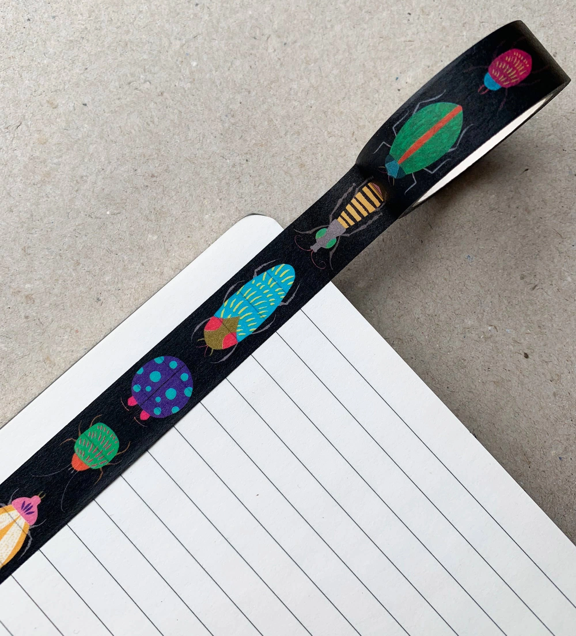 warm Bugs & Beetles Pattern Washi Tape