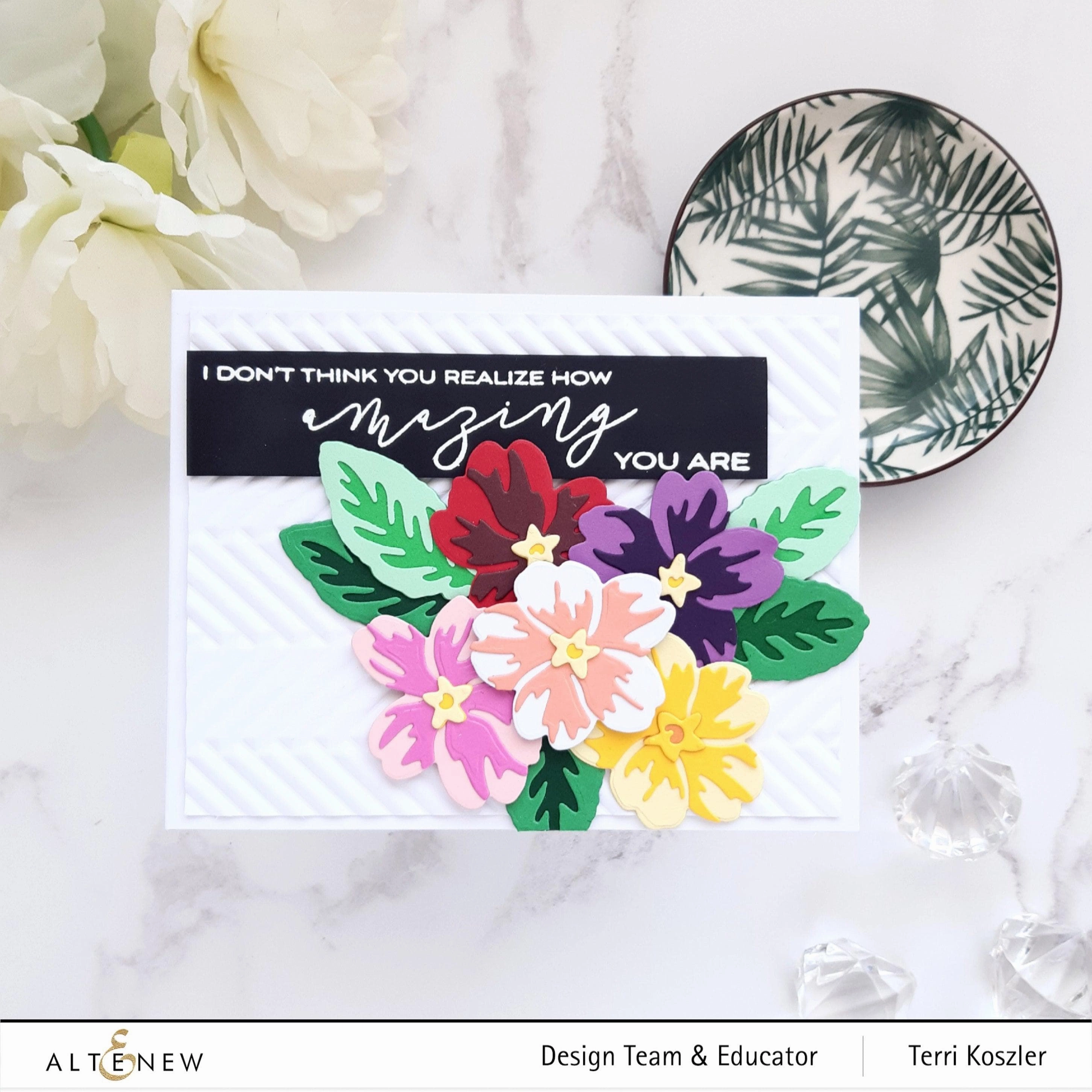 Build-A-Flower: Primrose Add-On Layering Die Set glass flat