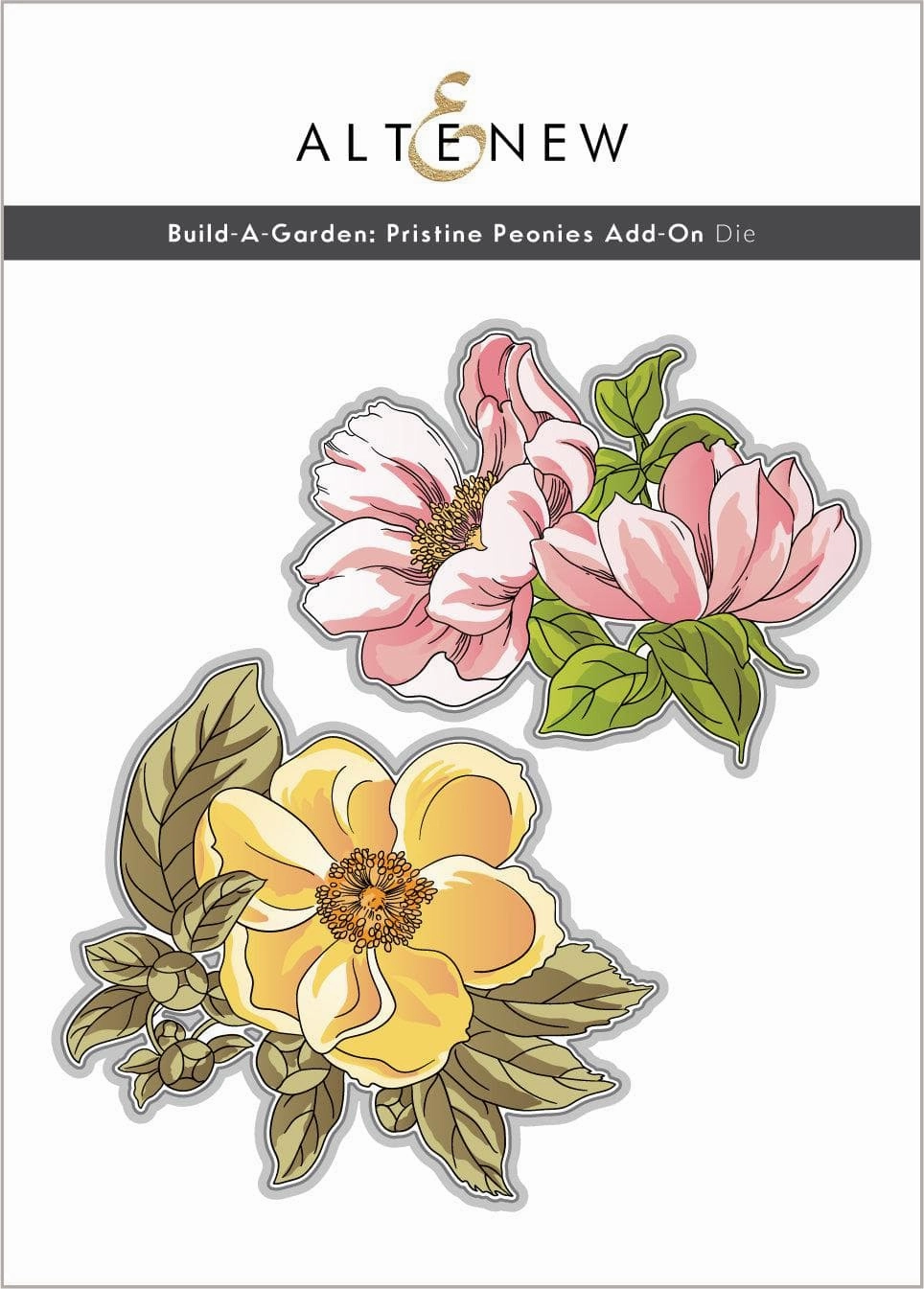 organic lightweight Build-A-Garden: Pristine Peonies Add-On Die Set
