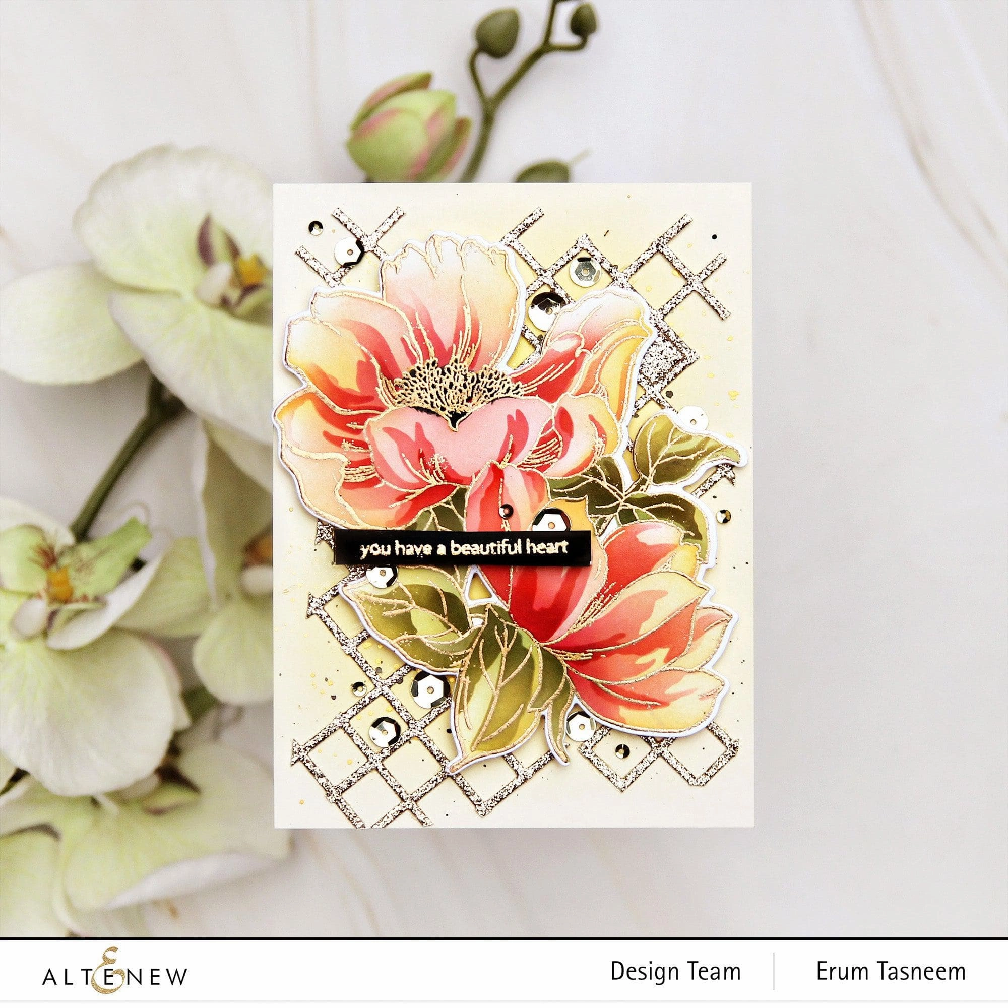 Build-A-Garden: Pristine Peonies Add-On Die Set earthy retro