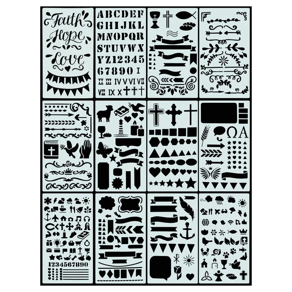 luxury Essentials Faith Stencil Set (350 Designs)