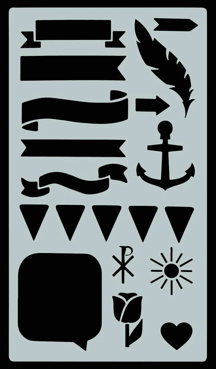 Essentials Faith Stencil Set (350 Designs) refillable
