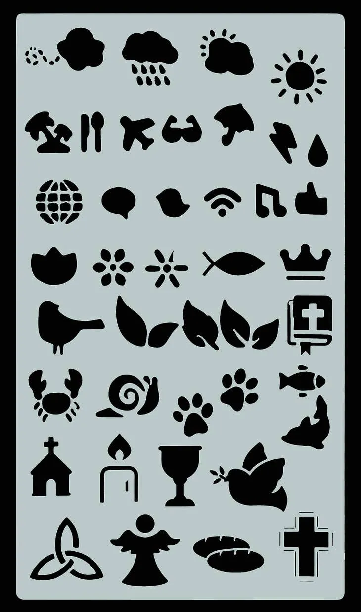 springloaded vegan Essentials Faith Stencil Set (350 Designs)