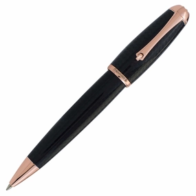 linen springloaded Monteverde Super Mega Carbon Fiber And Rosegold Ballpoint Pen