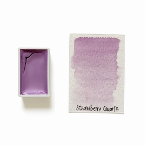 classic Strawberry Quartz (Mineral) - Artist Grade Handmade Honey Based Watercolor Paint Full Pan 3.2Ml