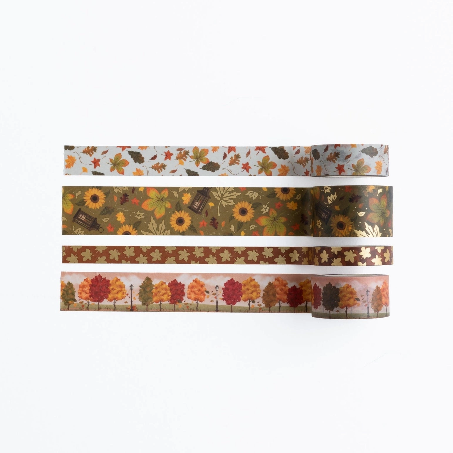 Archer And Olive Swirling Leaves Washi Tape Set pack