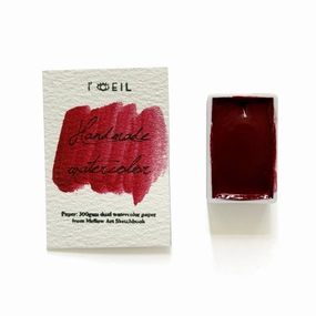 vivid shockproof Carmine Pr176 - Artist Grade Handmade Honey Based Watercolor Paint Full Pan 3.2Ml