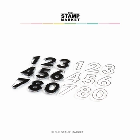 paper premium Chunky Numbers Stamp Set