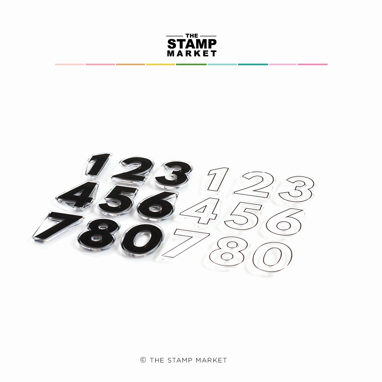 paper premium Chunky Numbers Stamp Set