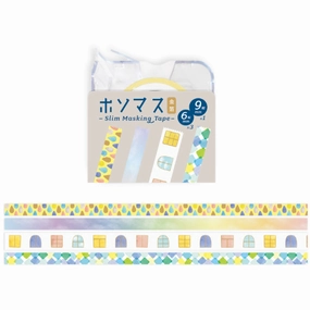 glass Hosomasu Masking Tape With Case - After Rain