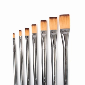 Long Handled Flat Paintbrush bamboo