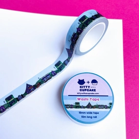 Magical Town Square Washi Tape retractable quickdry