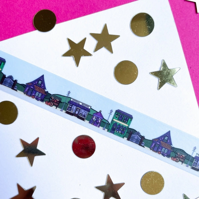 linen Magical Town Square Washi Tape