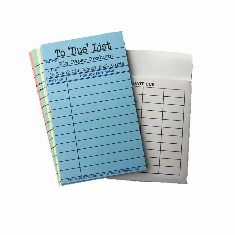 antislip Magnetic Memo Vintage Library Book Cards