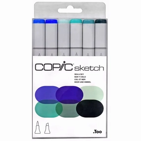 cotton adjustable Sketch By Copic - Sea & Sky  - 6Pkg