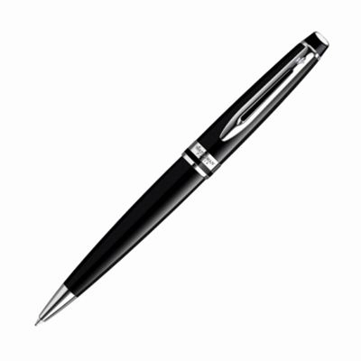 finest manual Waterman Expert Black Lacquer & Chrome Ballpoint Pen