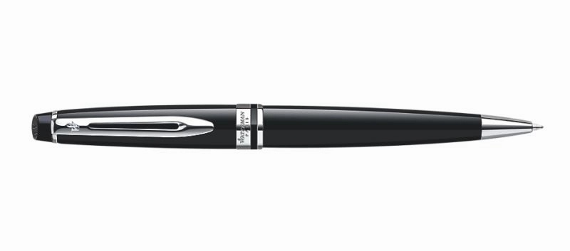 Waterman Expert Black Lacquer & Chrome Ballpoint Pen budget glossy