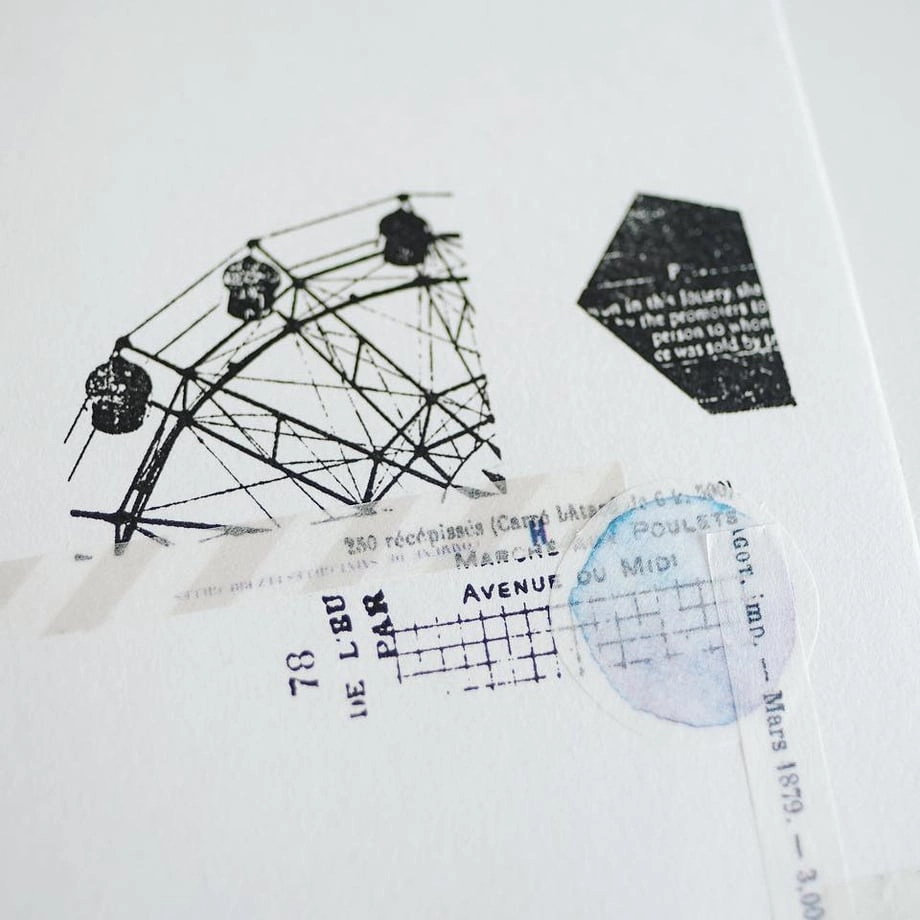 plastic Yohaku Rubber Stamp - Tabidachi