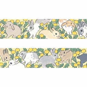sleek Bunny & Dandelion Washi Tape Schinako Moriyama