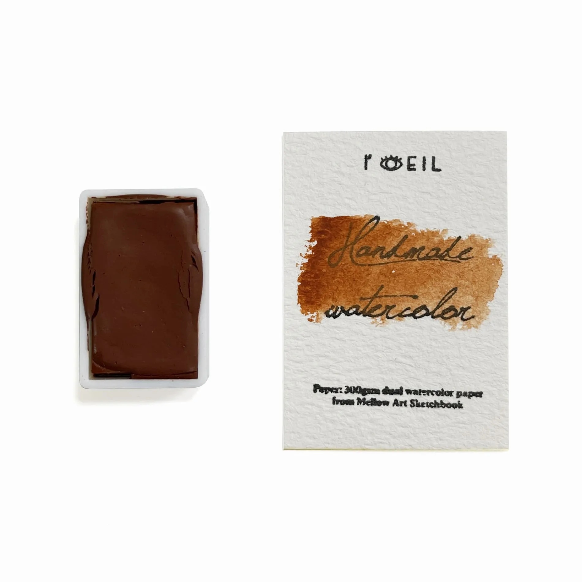 premium Burnt Red Ochre Pr102 - Artist Grade Handmade Honey Based Watercolor Paint Full Pan 3.2Ml