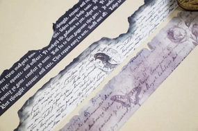 premium Burnt Writing Washi Tape Set